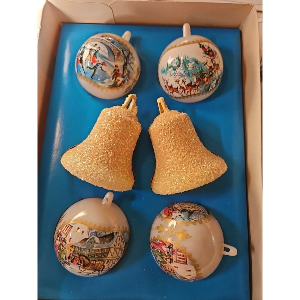 Vintage Bradford Novelty Co. Christmas Ornaments Unbreakable 1970s (496) - Picture 2 of 5